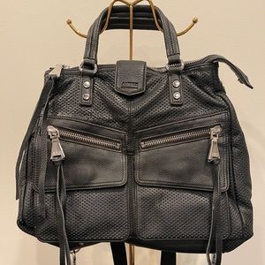 Perforated leather backpack/tote